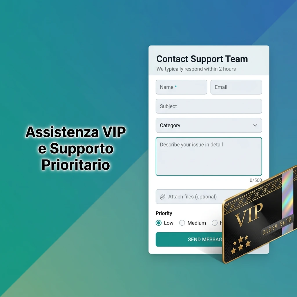 Assistenza VIP dedicata con supporto prioritario, tempi di risposta rapidi e account manager per giocatori selezionati