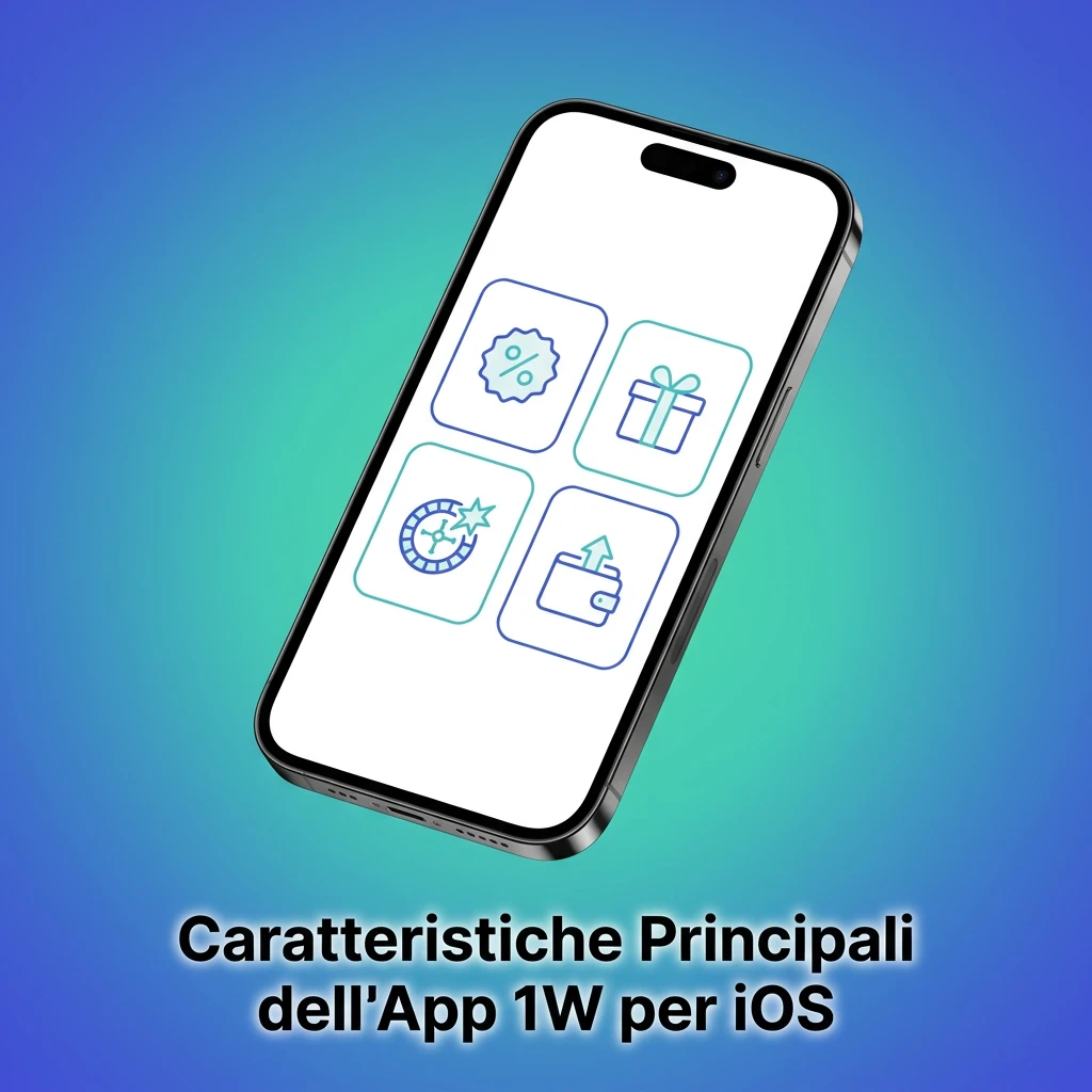 App 1W iOS: slot, scommesse sportive, casino live, bonus 500%, pagamenti in euro e supporto 24/7 per utenti italiani.