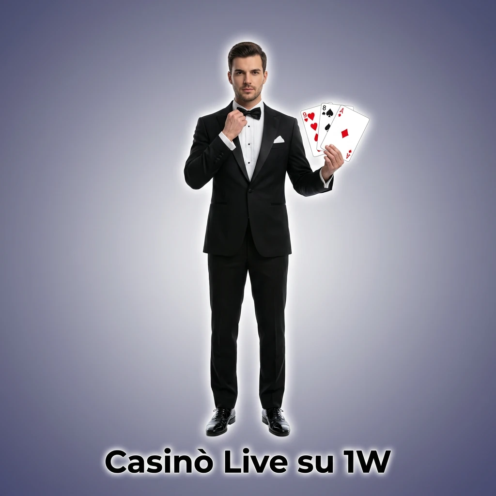 Casinò live 1W con dealer professionisti in streaming HD: roulette, blackjack, baccarat e game show in tempo reale