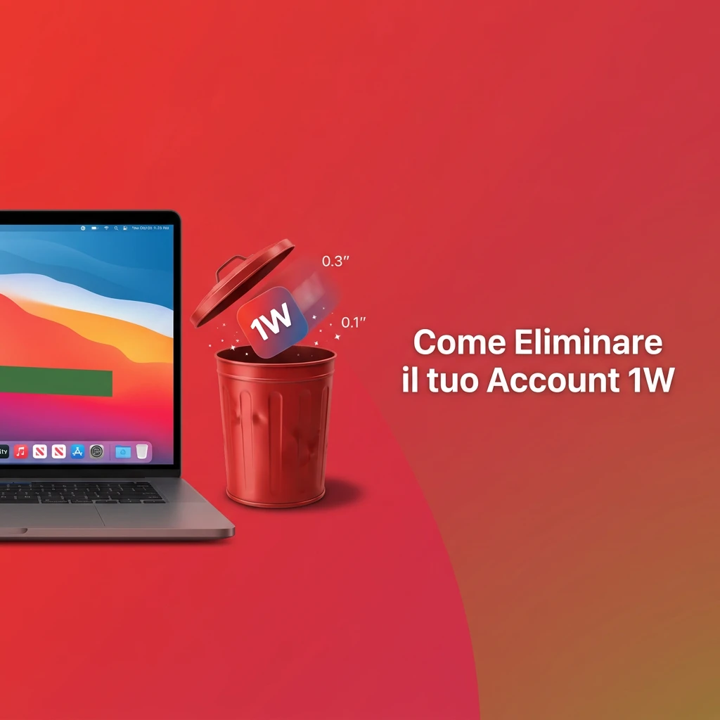 Guida per eliminare l'account 1W: contatta il supporto, conferma identità e attendi chiusura definitiva
