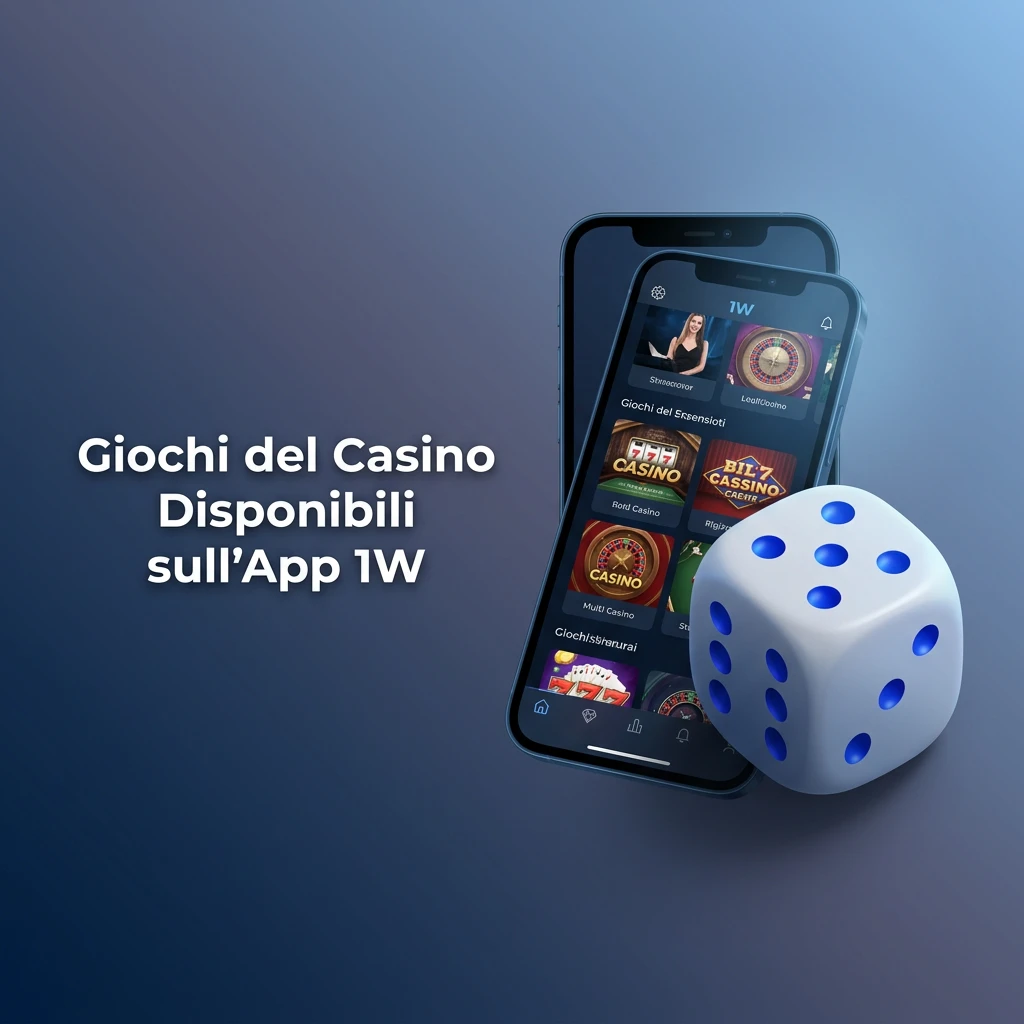 Schermata app 1W con giochi casino: slot, blackjack live, roulette e baccarat di Pragmatic Play, Evolution e NetEnt