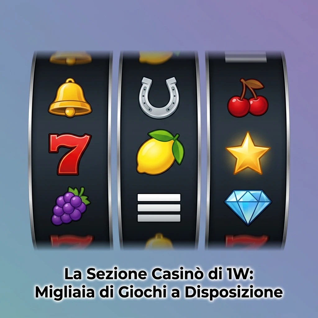 Sezione casinò 1W con oltre 8000 giochi: slot, crash game, tavoli, video poker e game show per italiani