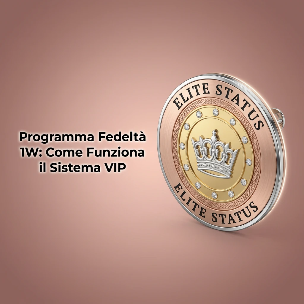 Programma fedeltà 1W: livelli VIP Base, Silver, Gold e Platinum con punti, cashback e bonus esclusivi