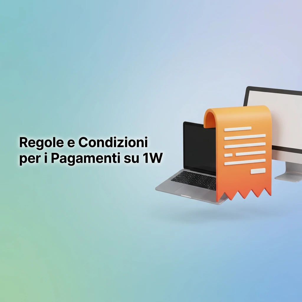 Regole e condizioni per pagamenti su 1W: verifica identità, metodi, bonus e limiti transazioni in Italia