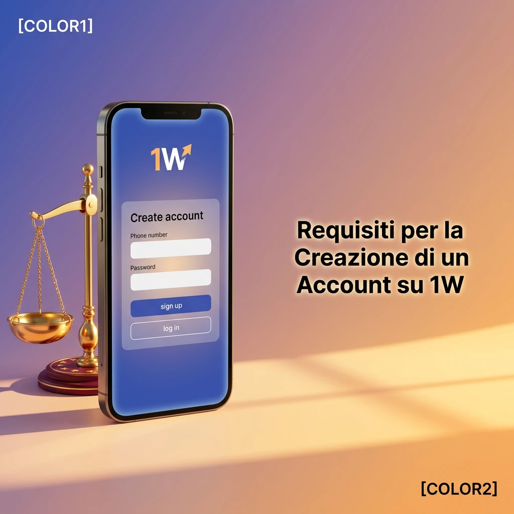 Requisiti per creare un account su 1W: età minima 18 anni, residenza valida, dati veritieri e verifica identità KYC
