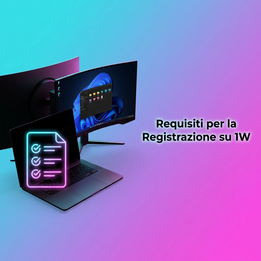 Requisiti minimi per registrarsi su 1W: età, identità, residenza e normativa italiana sul gioco online