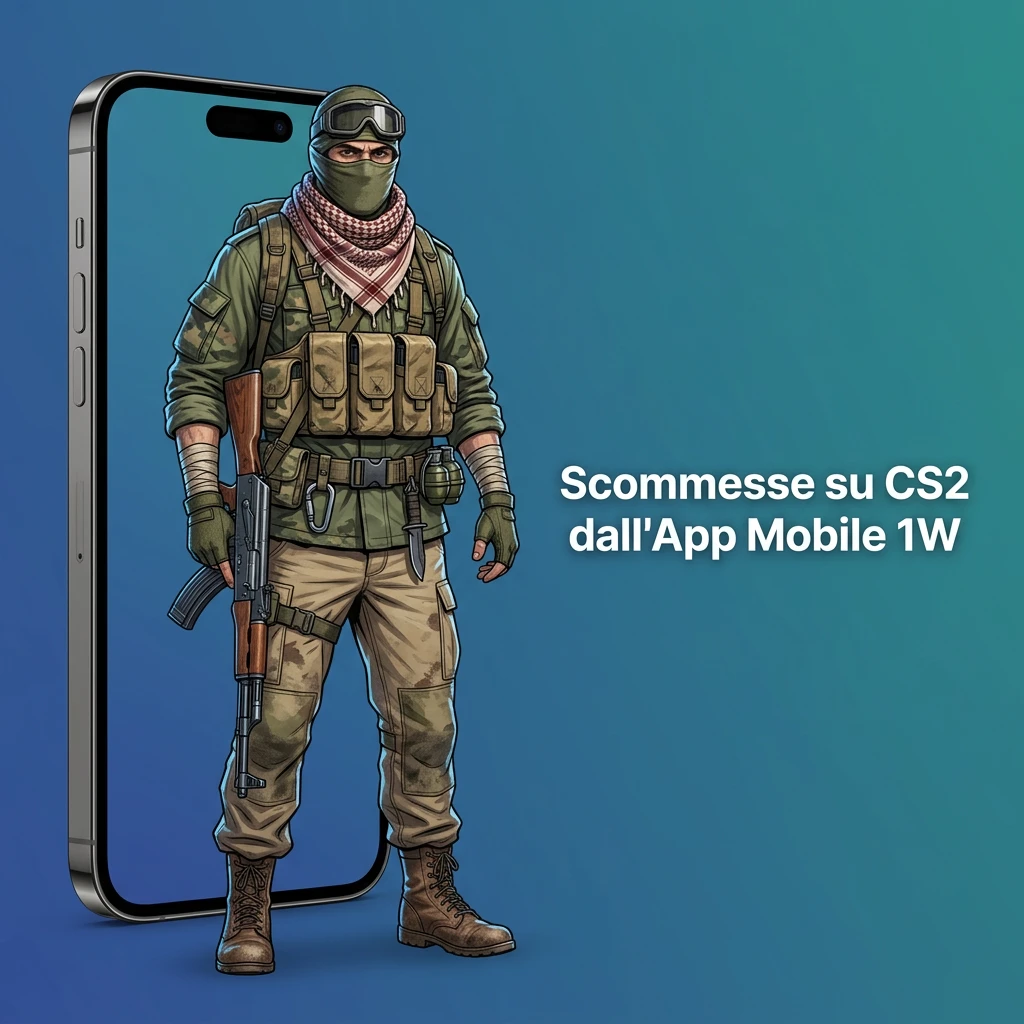 App mobile 1W per scommesse su CS2: scarica su Android o iOS e scommetti sugli eSports in tempo reale