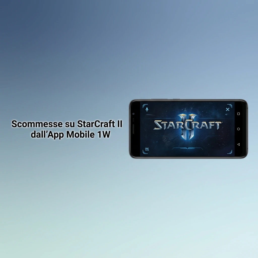 Scommesse StarCraft II sull'app mobile 1W: accedi ai mercati esport, quote live e puntate dal tuo smartphone