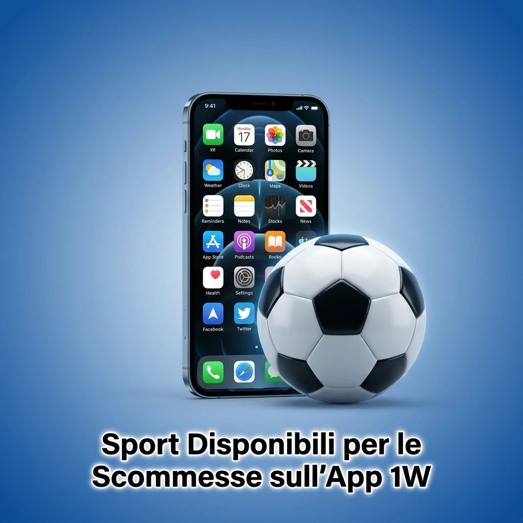 Sport disponibili per scommesse sull'app 1W: calcio, tennis, basket, hockey, eSports e altri con quote in tempo reale