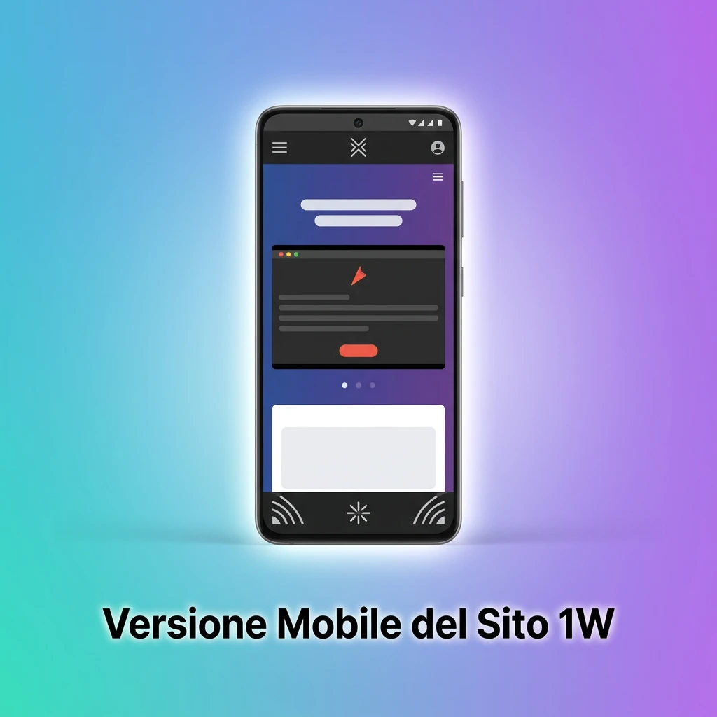 Versione mobile 1W su browser smartphone e tablet, scommesse e casinò senza app, compatibile con Chrome Safari Firefox