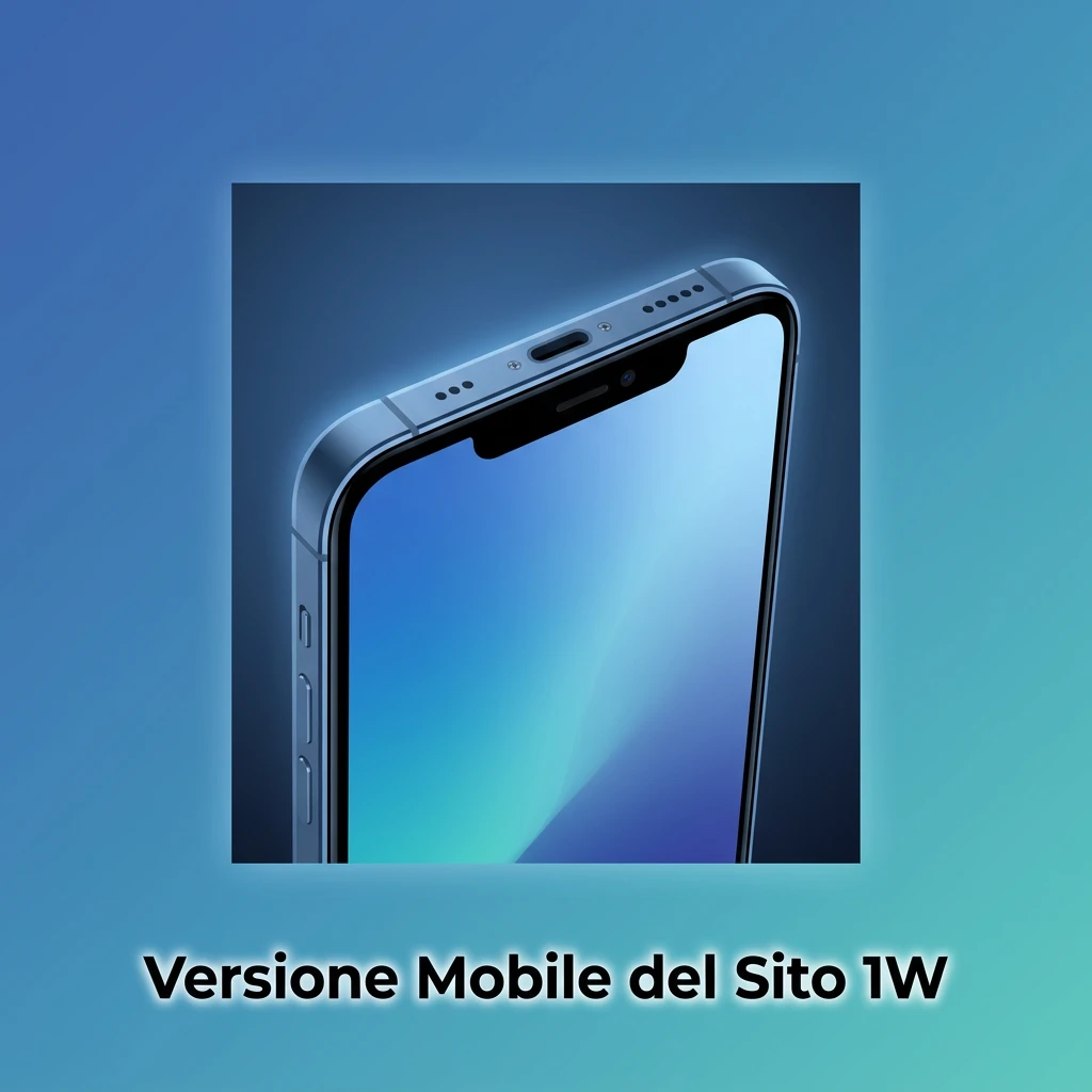Sito mobile 1W ottimizzato per smartphone e tablet con scommesse sportive e giochi da casinò